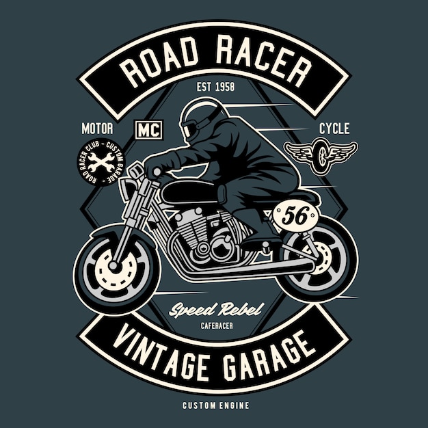 Premium Vector | Road racer