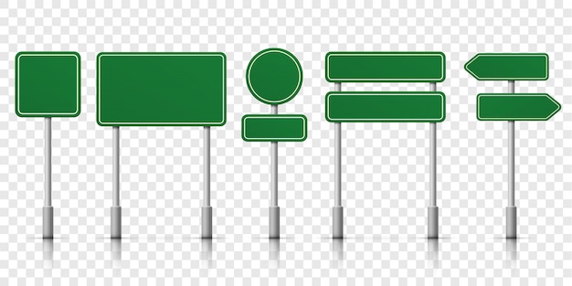 Premium Vector Road Signs Green Template