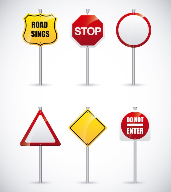 Download Road signs | Premium Vector