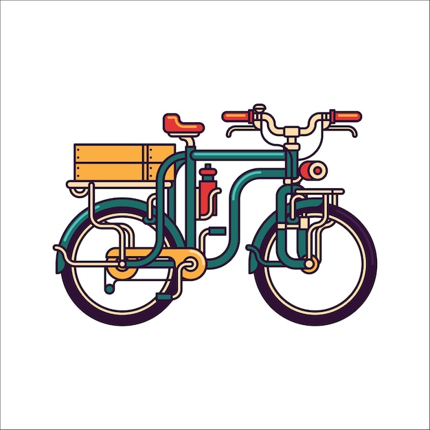 ロードバイクのベクトルラインのイラスト プレミアムベクター
