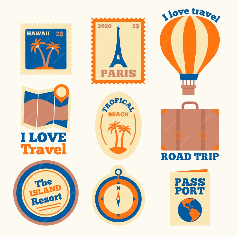 free-vector-road-trip-around-the-world-stickers-collection