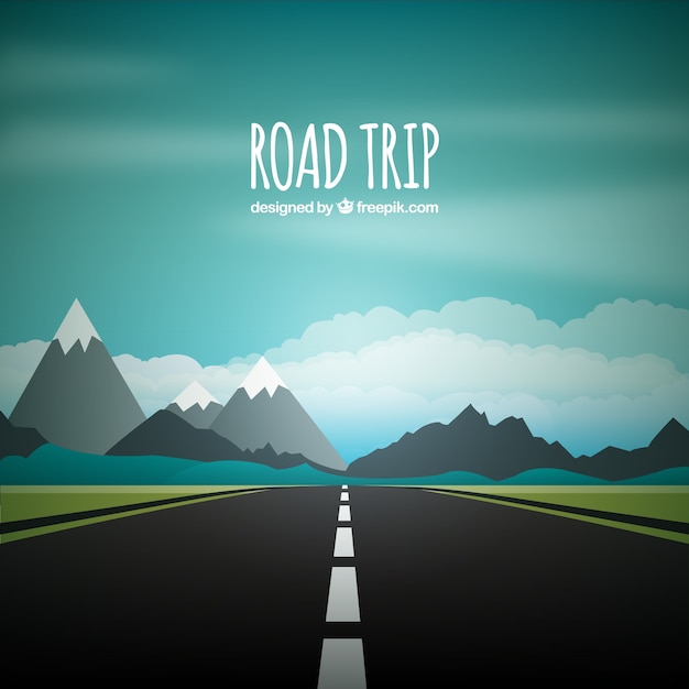 Road trip background Vector | Free Download