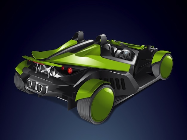 Roadster car race competition vector