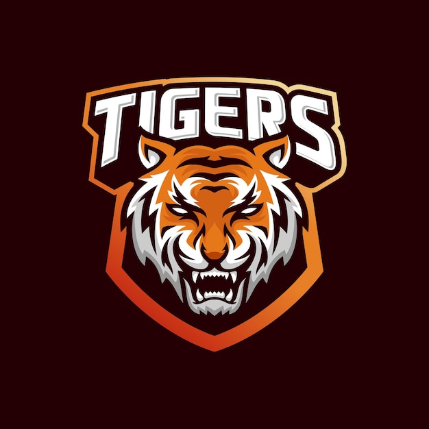 Premium Vector | Roaring tiger logo design