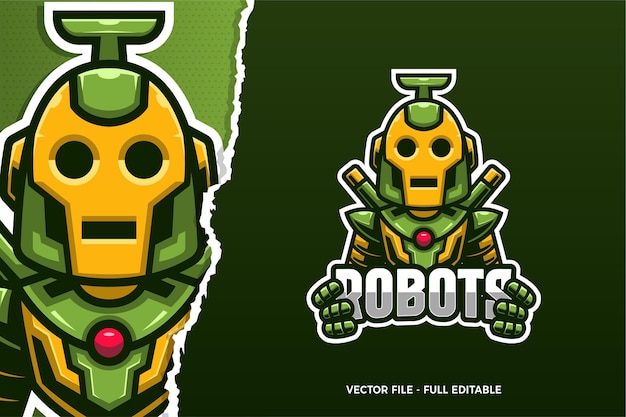 Premium Vector Robot E Sport Logo Template