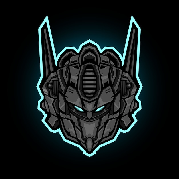 Premium Vector Robot Head E Sports Logo