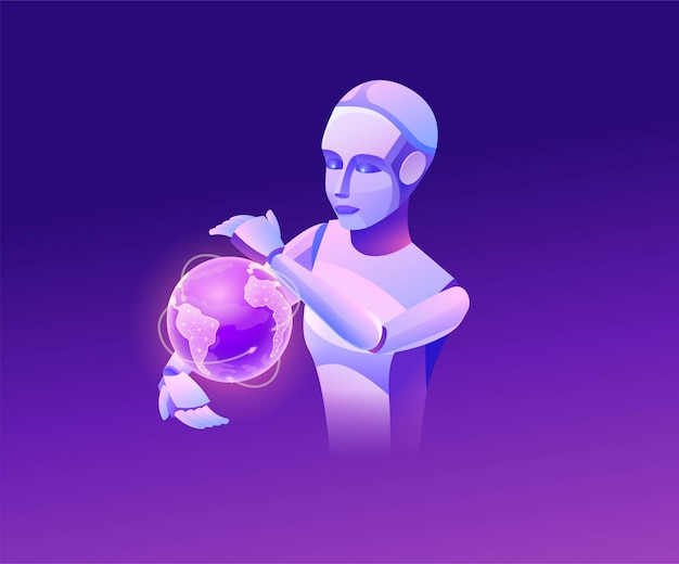 smart robot vector