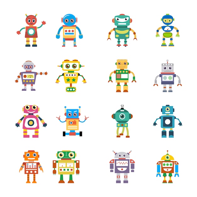 Premium Vector | Robotic evaluation flat icons