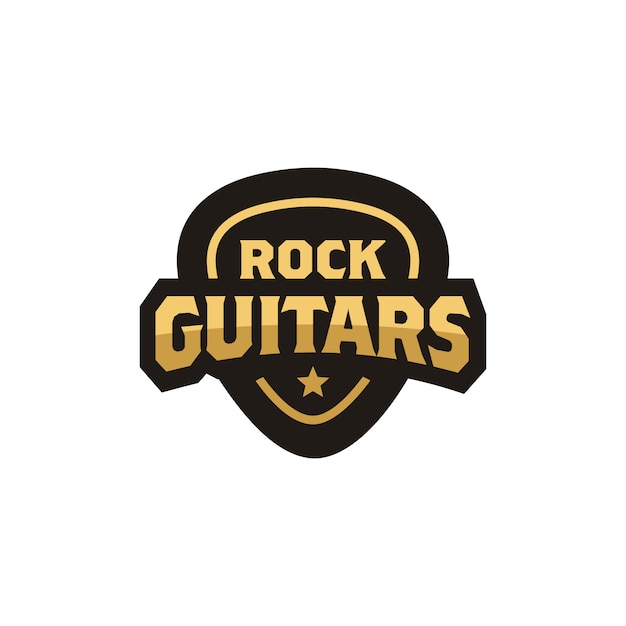 Download Free Rock Guitar Pick Emblem Badge Logo Design Premium Vector Use our free logo maker to create a logo and build your brand. Put your logo on business cards, promotional products, or your website for brand visibility.