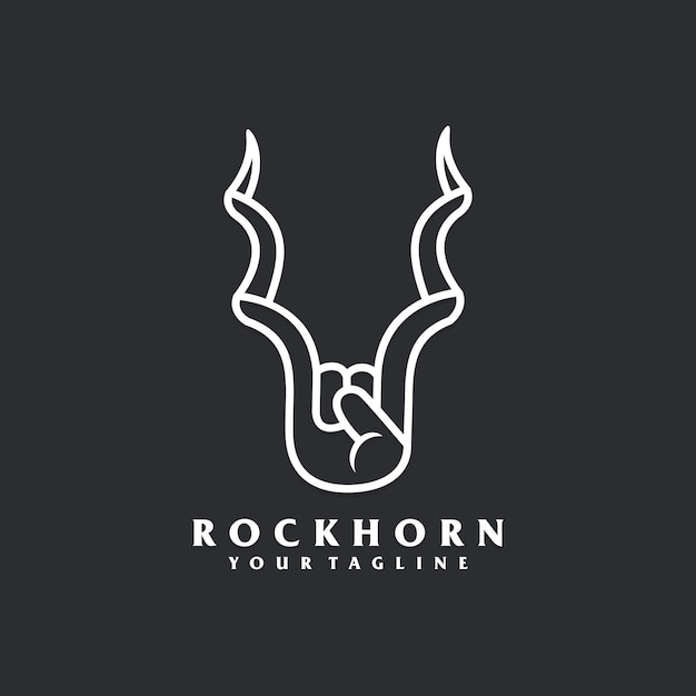 Download Free Rock Horn Logo Template Premium Vector Use our free logo maker to create a logo and build your brand. Put your logo on business cards, promotional products, or your website for brand visibility.