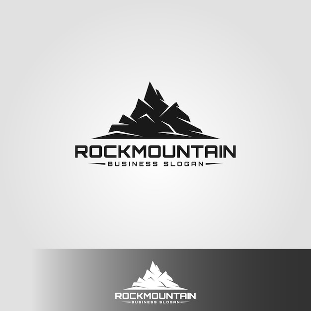 Download Free Rock Mountain Logo Template Premium Vector Use our free logo maker to create a logo and build your brand. Put your logo on business cards, promotional products, or your website for brand visibility.