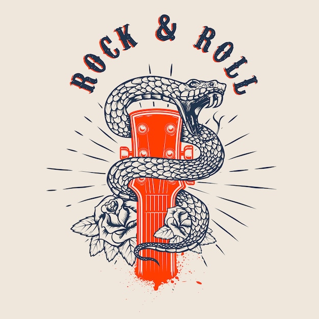 Download Free Rock And Roll Guitar Head With Snake And Roses Element For Use our free logo maker to create a logo and build your brand. Put your logo on business cards, promotional products, or your website for brand visibility.