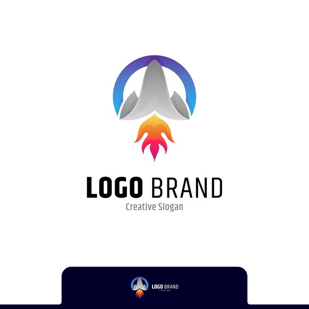 Premium Vector Rocket Launch Logo