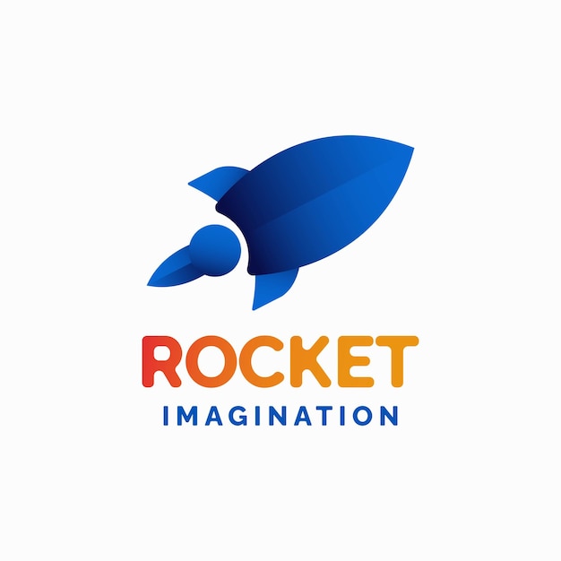 ロケットのロゴデザインコンセプト プレミアムベクター