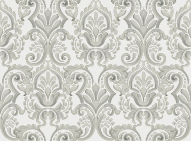 Premium Vector | Rococo texture pattern