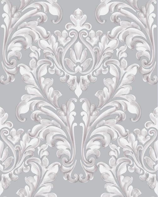 Premium Vector | Rococo texture pattern