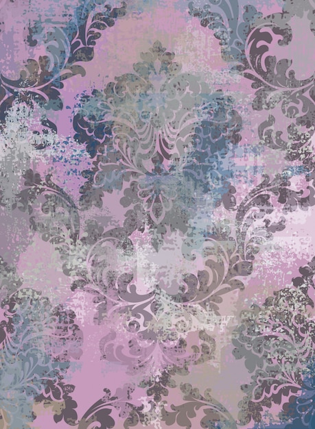 Premium Vector | Rococo texture pattern