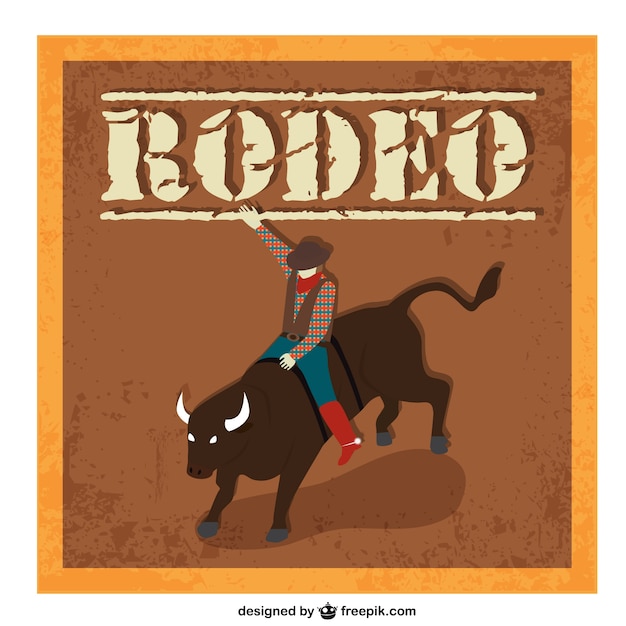 Rodeo cartoon vector
