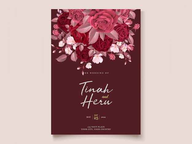 Flowers Wedding Invitation Watercolor Floral Design Watercolor Painting Marsala Wine Wreath Logo Burgundy Pink Transparent Background Png Clipart Hiclipart