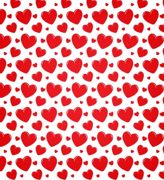 Free Vector Romantic Hearts Seamless Vector Pattern 9040