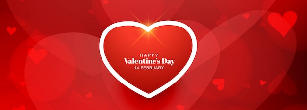Download Romantic love heart banner card design | Free Vector
