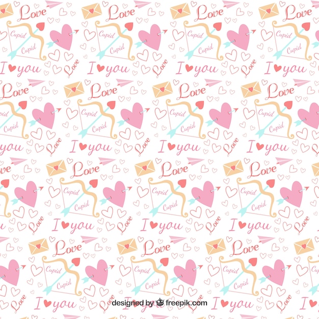 Romantic pattern Vector | Premium Download