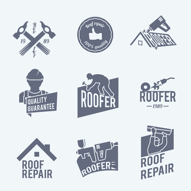 Cartoon Roofing Logos