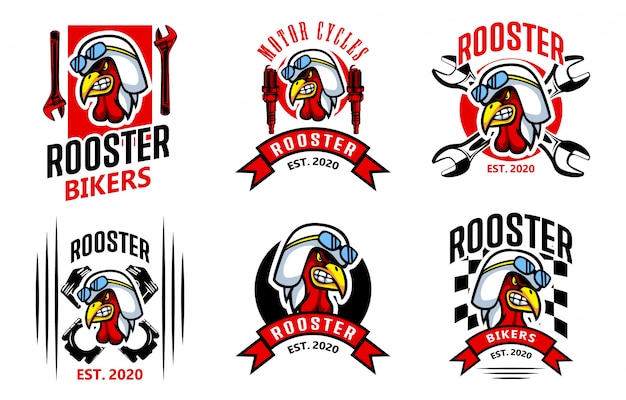 Download Free Rooster Bikers Chicken Restaurant Logo Template Premium Vector Use our free logo maker to create a logo and build your brand. Put your logo on business cards, promotional products, or your website for brand visibility.
