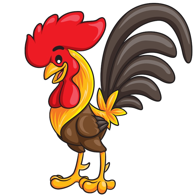 Premium Vector | Rooster cartoon