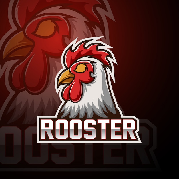 Premium Vector Rooster Esport Mascot Logo Design