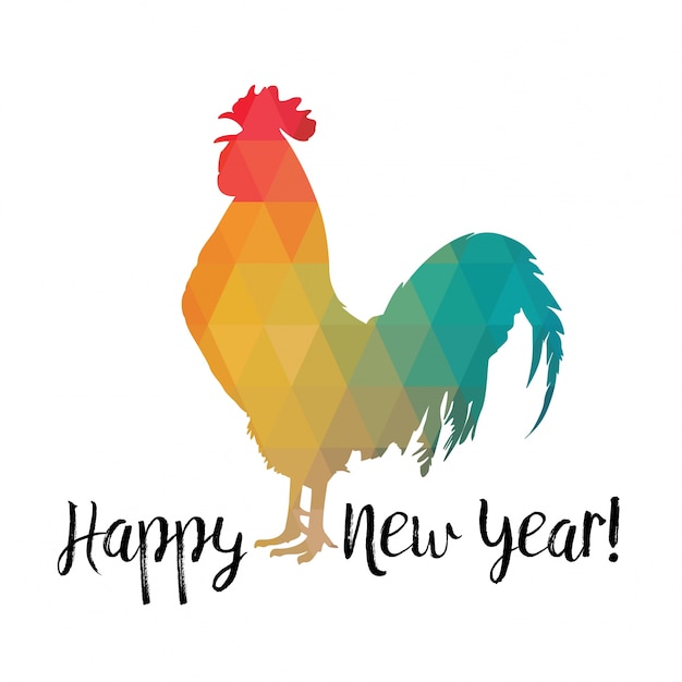 Premium Vector Rooster. happy new year