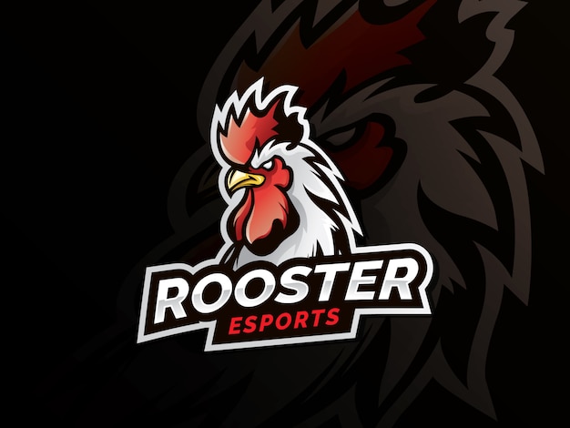 Rooster Mascot Sport Logo Premium Vector