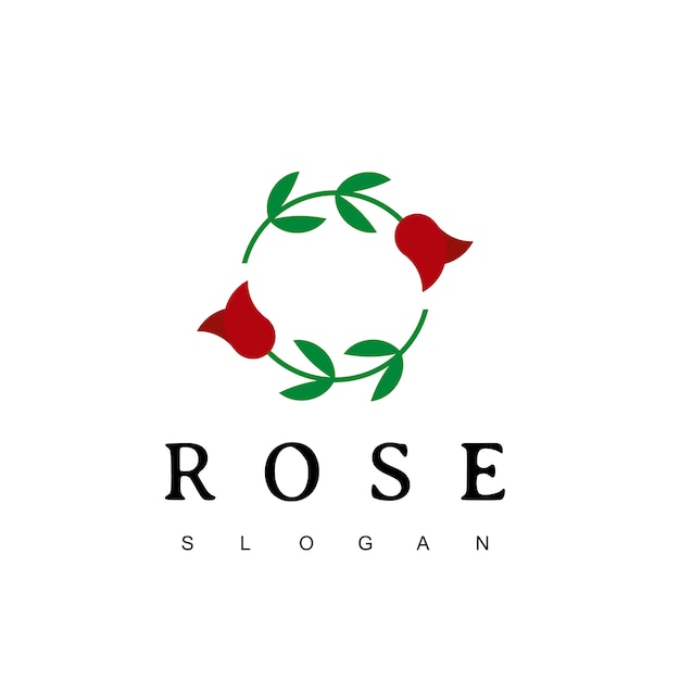 Rose Flower Logo Design Template Premium Vector