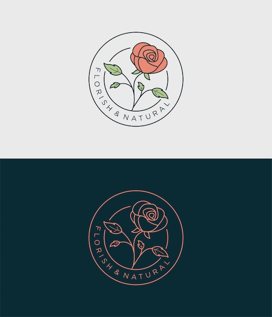 Download Free Rose Flower Simple Badge Logo Design Premium Vector Use our free logo maker to create a logo and build your brand. Put your logo on business cards, promotional products, or your website for brand visibility.