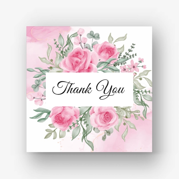 Premium Vector | Rose pink flower frame background for wedding invitation
