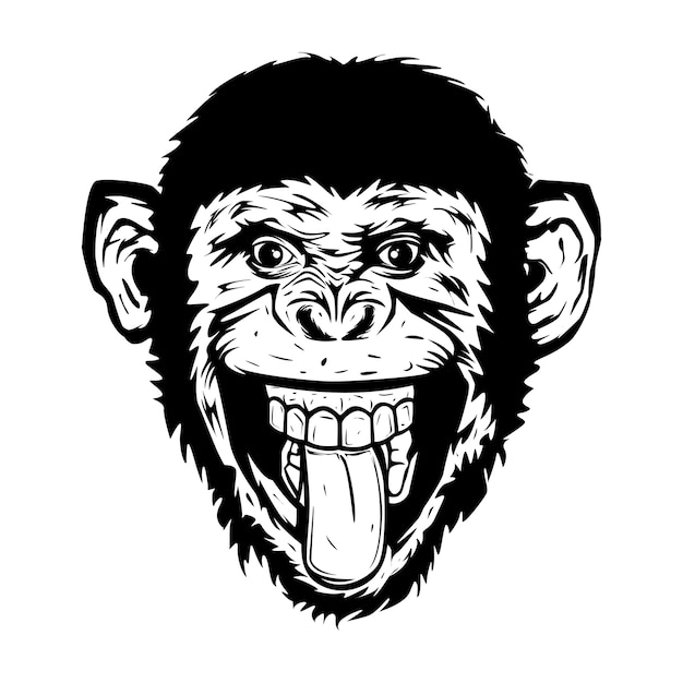 Premium Vector | Rough sketch monkey illustration