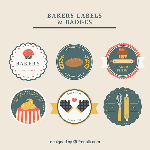 Download Free Round Bakery Labels And Badges Premium Vector Use our free logo maker to create a logo and build your brand. Put your logo on business cards, promotional products, or your website for brand visibility.