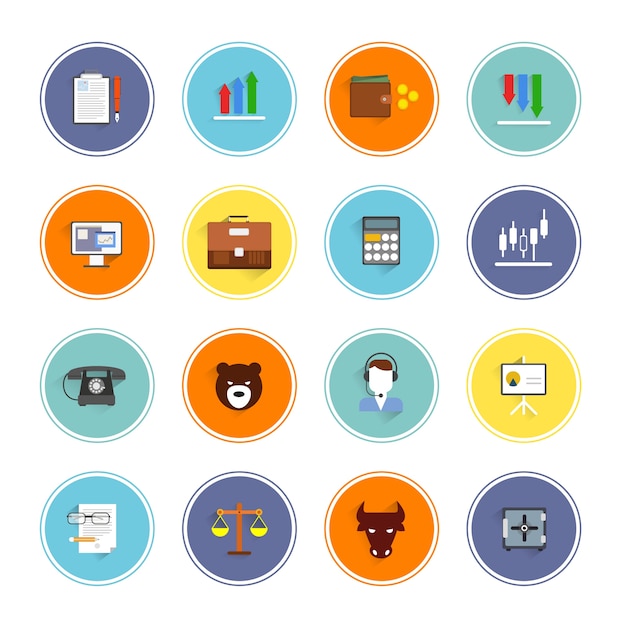 Download Free Vector | Round business icons