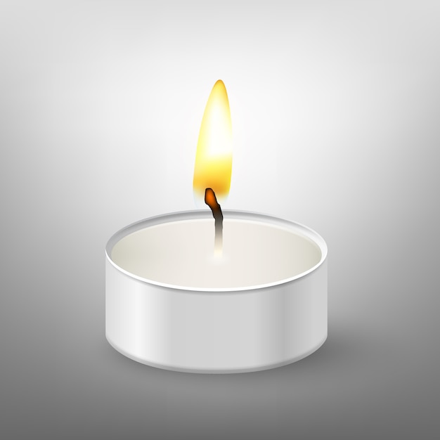 Round candle. | Premium Vector