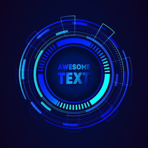Download Free Round Futuristic Frame With Place For Text Premium Vector Use our free logo maker to create a logo and build your brand. Put your logo on business cards, promotional products, or your website for brand visibility.