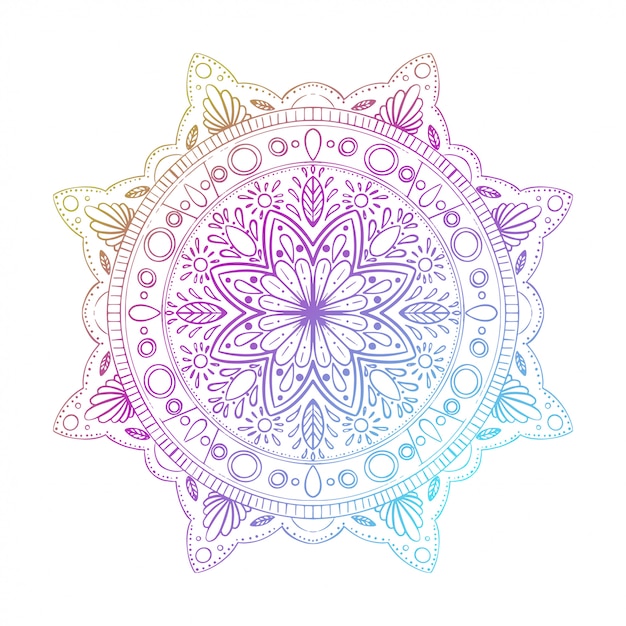 Download Premium Vector | Round gradient mandala isolated. vector ...