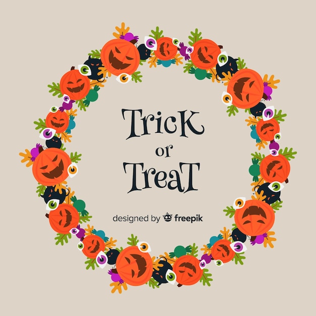 Download Round halloween frame Vector | Free Download