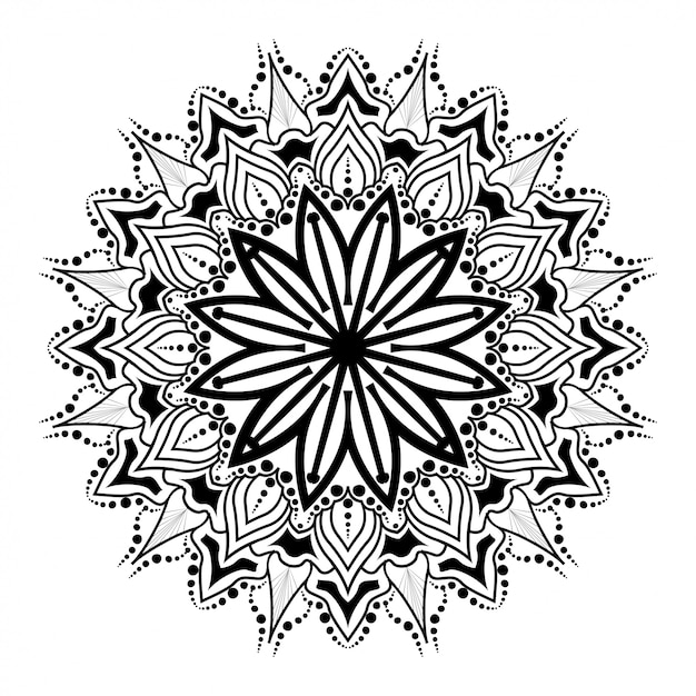 Download Round mandala isolated Vector | Premium Download