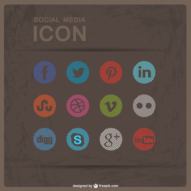 Round social media icons Vector | Free Download