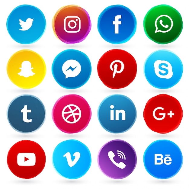 Download Free Round Social Network Icons Free Vector Use our free logo maker to create a logo and build your brand. Put your logo on business cards, promotional products, or your website for brand visibility.