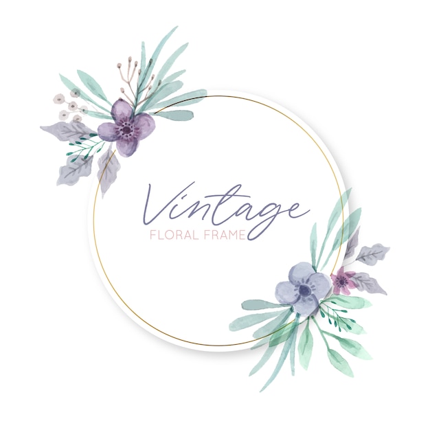 Download Free Vector | Round vintage floral frame