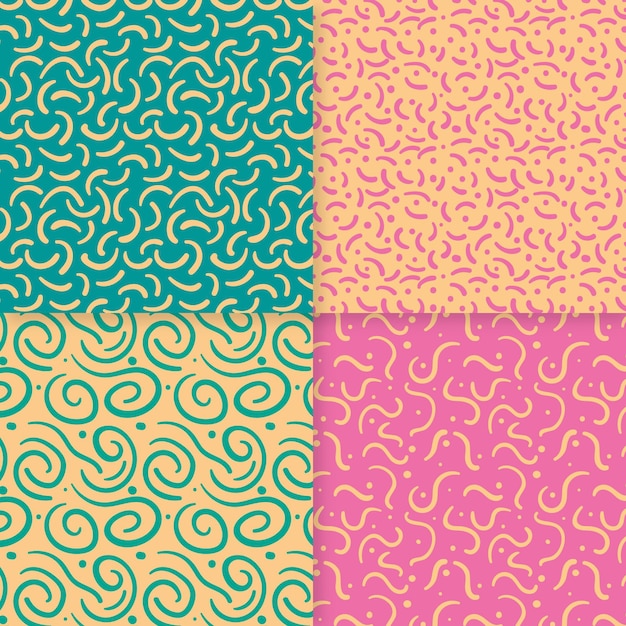 Premium Vector | Rounded lines pattern collection