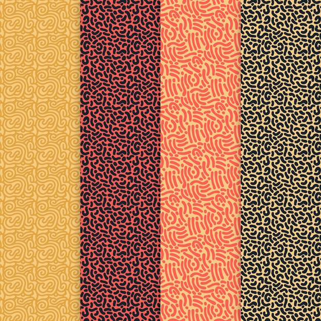 Premium Vector | Rounded lines pattern collection