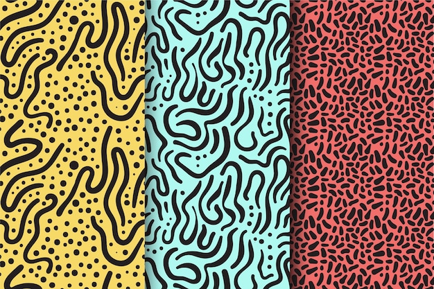 Premium Vector | Rounded lines patterns