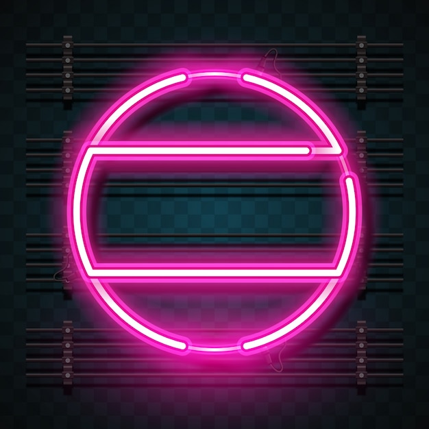 Premium Vector | Rounded neon border